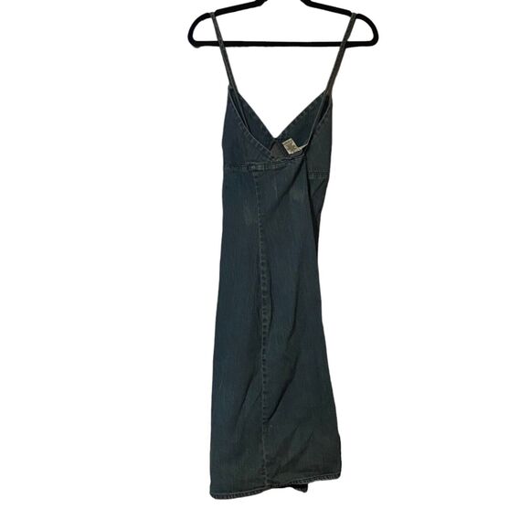 Vintage Route 66 Denim Dress Size 12 Straps Knee Length 90's Retro Y2K Preppy - Picture 2 of 12